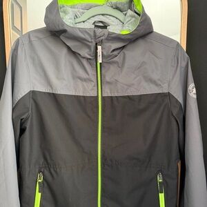 Boy’s Gray and Black Hooded Jacket